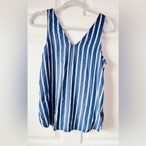 Old Navy | Blue and Silver Striped Blouse